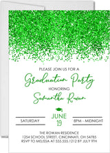 Green Graduation Party Invitations