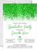 Green Graduation Party Invitations