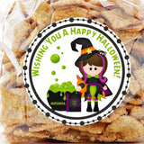 Girls Witch Halloween Stickers