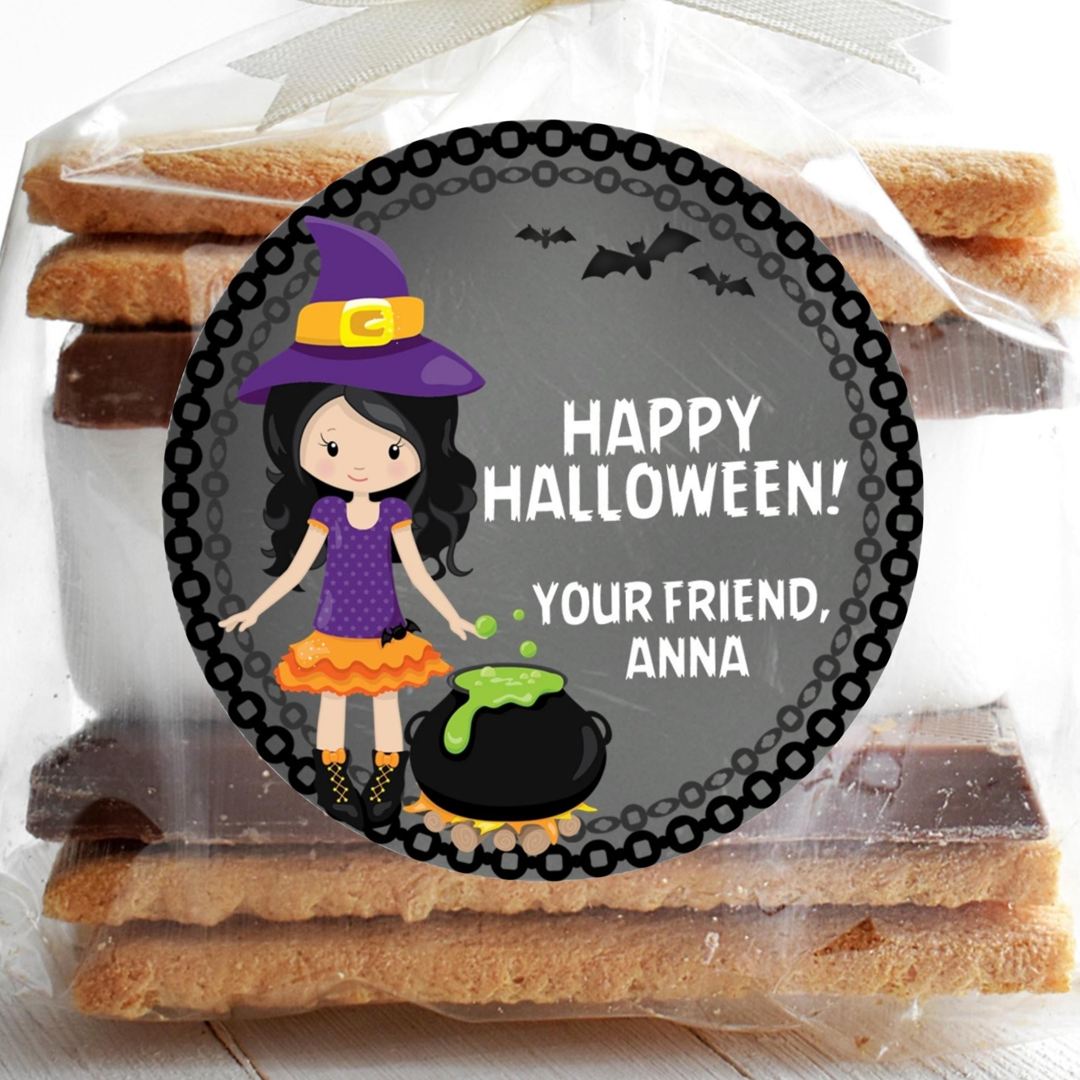 Girls Witch Halloween Stickers