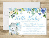 Hello baby sip and see invitation for boy