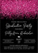 Hot Pink And Black Graduation Party Invitations