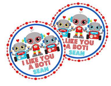 I Like You A Bot Robot Valentine's Day Stickers