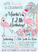 Ice Skating Flamingo Birthday Party Invitations