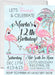 Ice Skating Flamingo Birthday Party Invitations