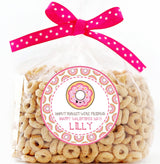 Kawaii donut Valentine sticker for kids classroom favors