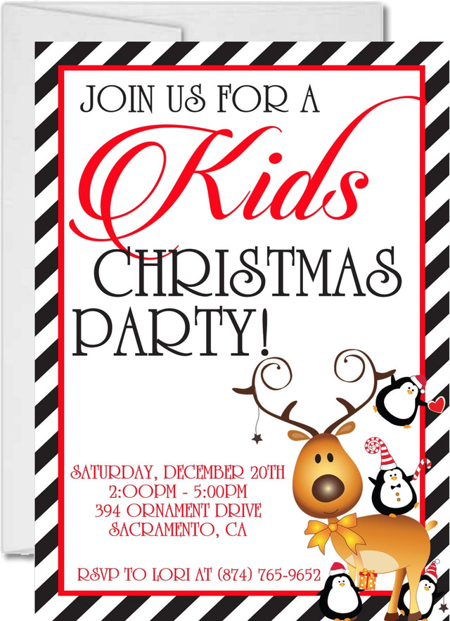 Kids Christmas Party Invitations
