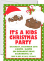 Kids Santa & Mrs. Claus Christmas Party Invitations