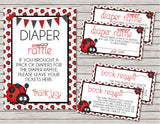Ladybug Diaper Raffle Tickets