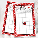 Ladybug Baby Shower Bingo Cards