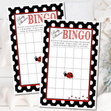 Ladybug Baby Shower Bingo Cards
