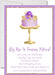 Lavender And Gold Cake Birthday Party Invitations