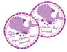 Lavender Dolphin Valentine's Day Stickers