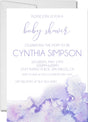 Lavender Watercolor Baby Shower Invitations