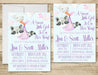 Lavender Woodlands Raccoon Baby Shower Invitations