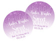 Lavender ombre Sweet 16 birthday sticker with personalized name