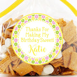 Lemonade themed party favor sticker personalized