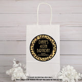 Leopard pattern party favor sticker