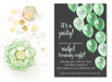 Lime Green And Grey Balloon Birthday Party Invitations