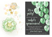 Lime Green And Grey Balloon Quinceanera Invitations