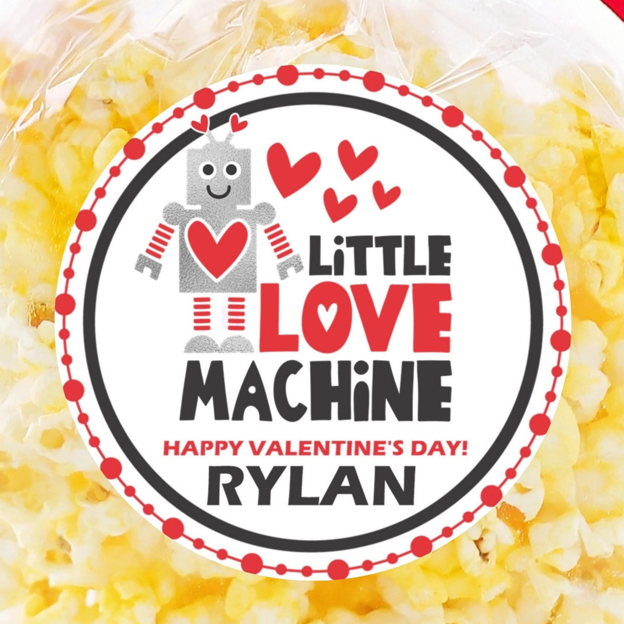 Little Love Machine valentine label