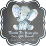 Little peanut baby shower favor labels with elephant 