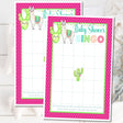 Llama baby shower bingo printable PDF game with soft pastel llama illustration