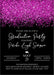 Magenta & Black Graduation Party Invitations