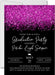 Magenta & Black Graduation Party Invitations