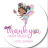 Magical fairy party favor sticker personalized name