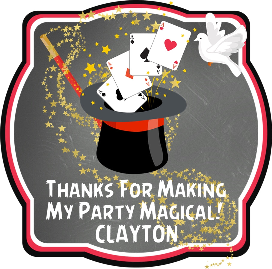 Magician Birthday Stickers