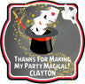 Magician Birthday Stickers