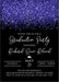 Midnight Blue And Black Graduation Party Invitations