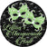 Mint green masquerade party sticker favor labels