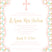 Mint peach cross baptism and first communion invitation
