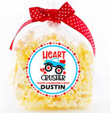 Monster truck Valentine treat sticker