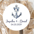 Nautical anchor wedding sticker label