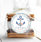 Nautical coastal wedding sticker