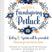 Navy and blue floral Friendsgiving potluck invitation