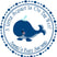Navy blue whale baby shower sticker label favors