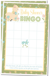 Neutral Llama Baby Shower Bingo Cards