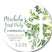Neutral green communion sticker favor labels