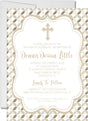Neutral religious invitation for baptism christening or confirmation