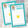 Noah’s Ark baby shower bingo printable with animals