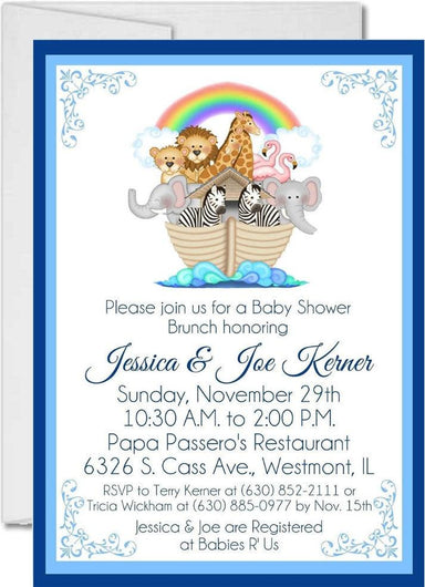 Noah's Ark Baby Shower Invitations