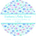 Ocean themed baby shower favor labels with fish pattern