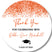 Orange black graduation party sticker