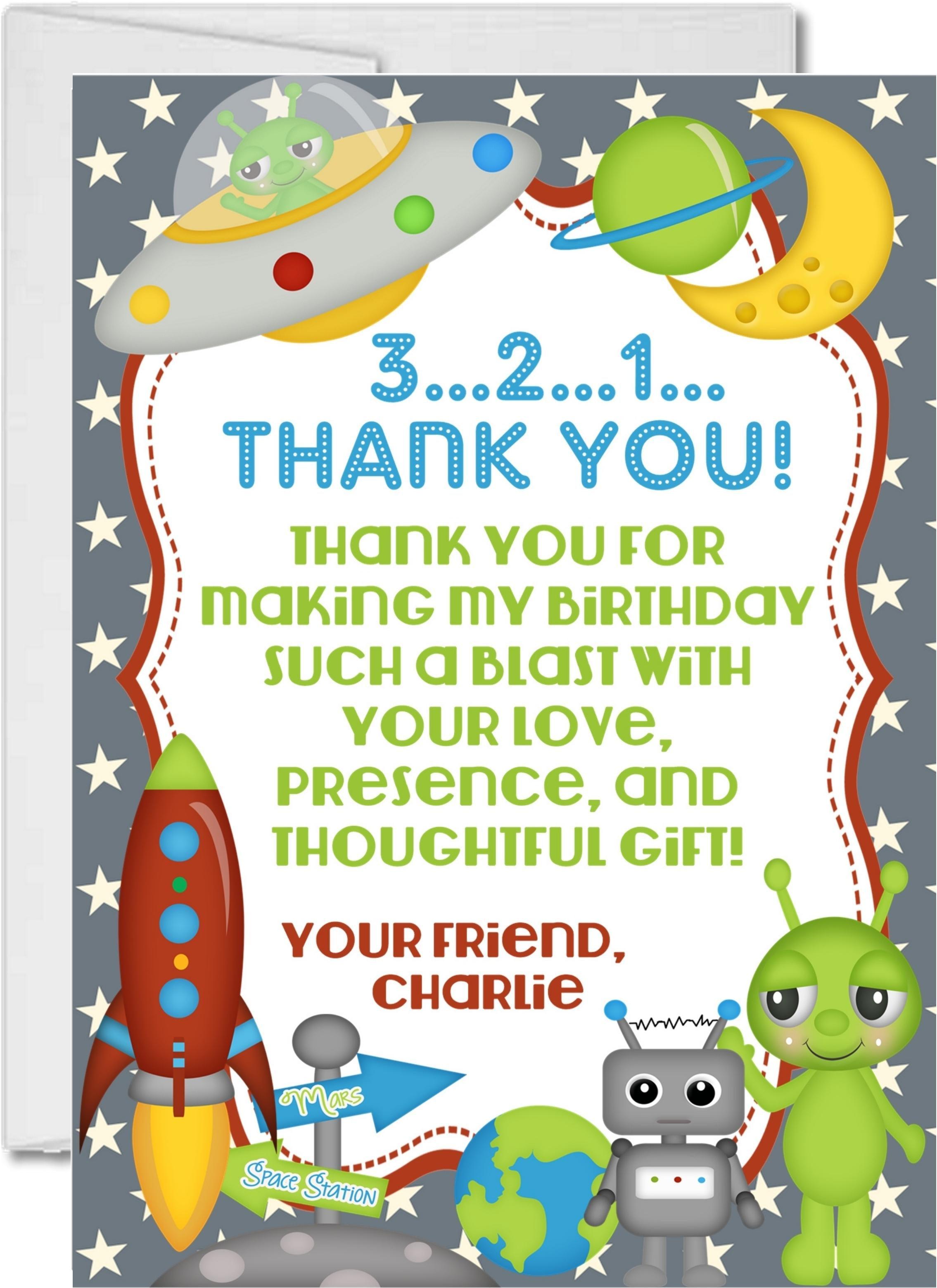 Outer Space Birthday Party Invitations