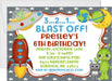 Outer Space Birthday Party Invitations