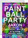 Paintball Birthday Party Invitations